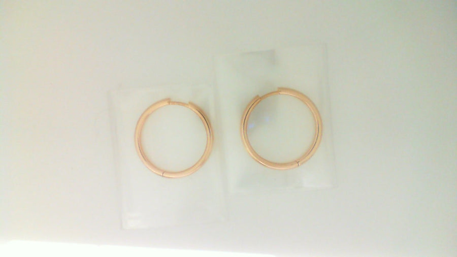 Kurshuni Rose Gold 24mm Tube Huggie Hoops