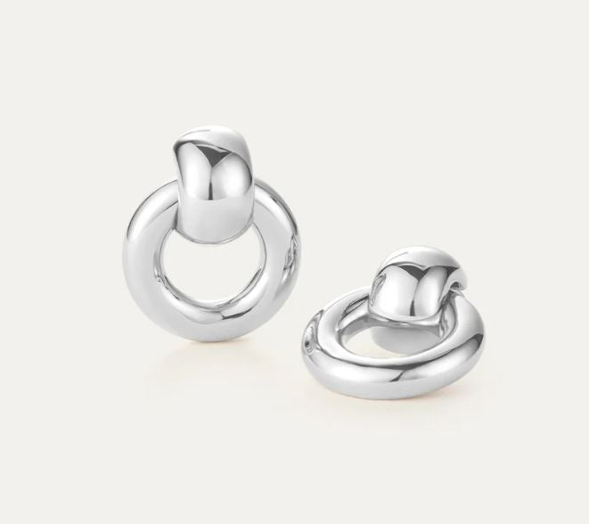 Jenny Bird Silver Mega Faye Knocker Earrings