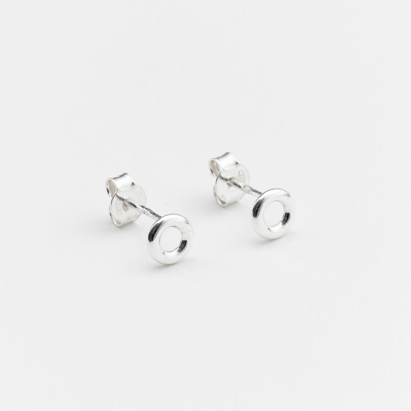 Marseile Sterling Silver Small Circle Stud Earrings