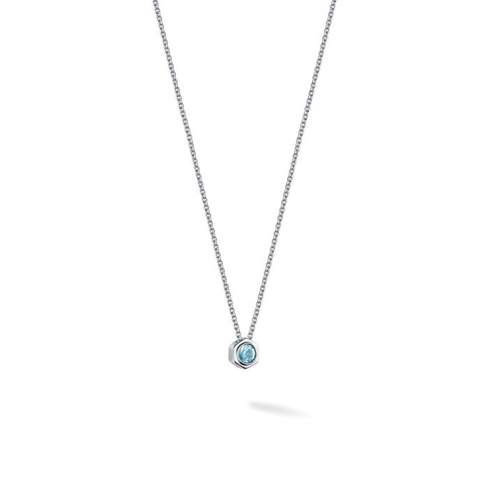 Birks Sterling Bee Chic Aquamarine Necklace