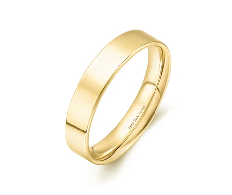 Ania Haie Gold 4mm Smooth Band Size 7.5