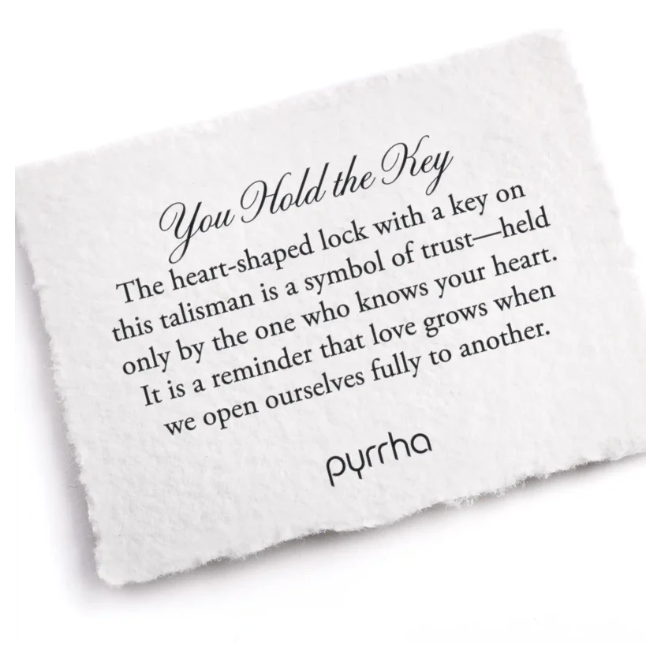 Pyrrha Bronze You Hold The Key 18 inch Necklace