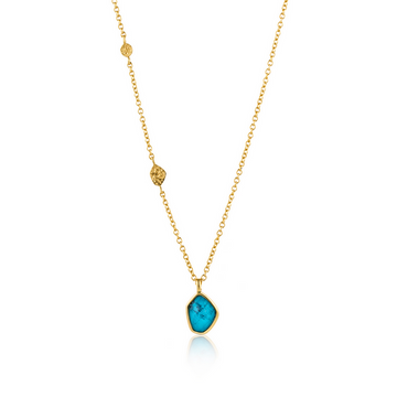 Ania Haie Gold Turquoise Pendant Necklace