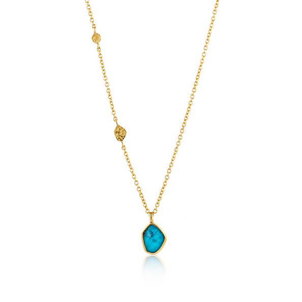 Ania Haie Gold Turquoise Pendant Necklace