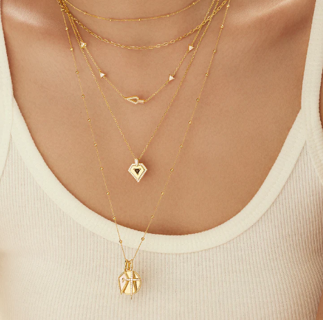 Ania Haie Gold Geometric Satellite Necklace