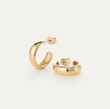 Jenny Bird Gold Small Staple Hoops