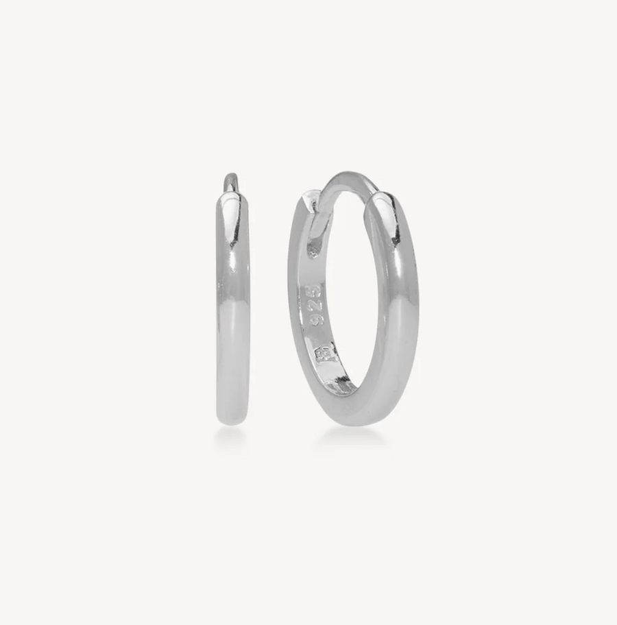 Hillberg And Berk Silver Mini Huggies