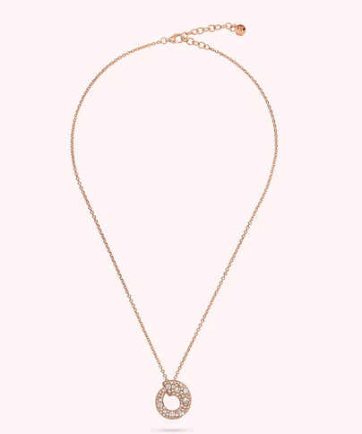 Bronzallure Pave CZ Swirl Necklace