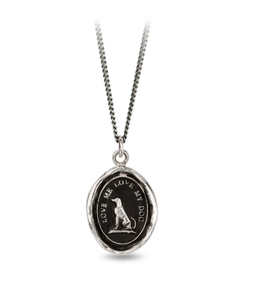 Pyrrha Sterling Love My Dog Necklace
