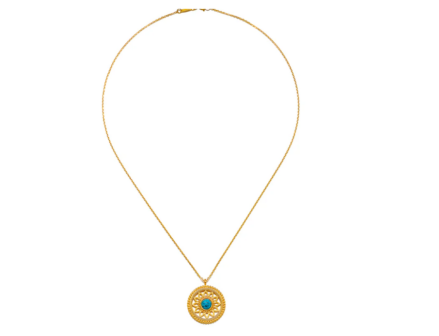 Satya Nurture Intuition Turquoise Mandala Necklace