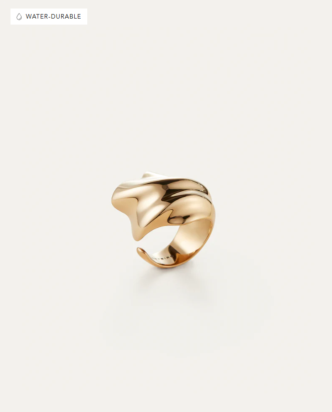 Jenny Bird Gold Lydia Ring Size 8