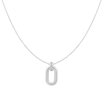 Ania Haie Silver Oval Pendant Necklace