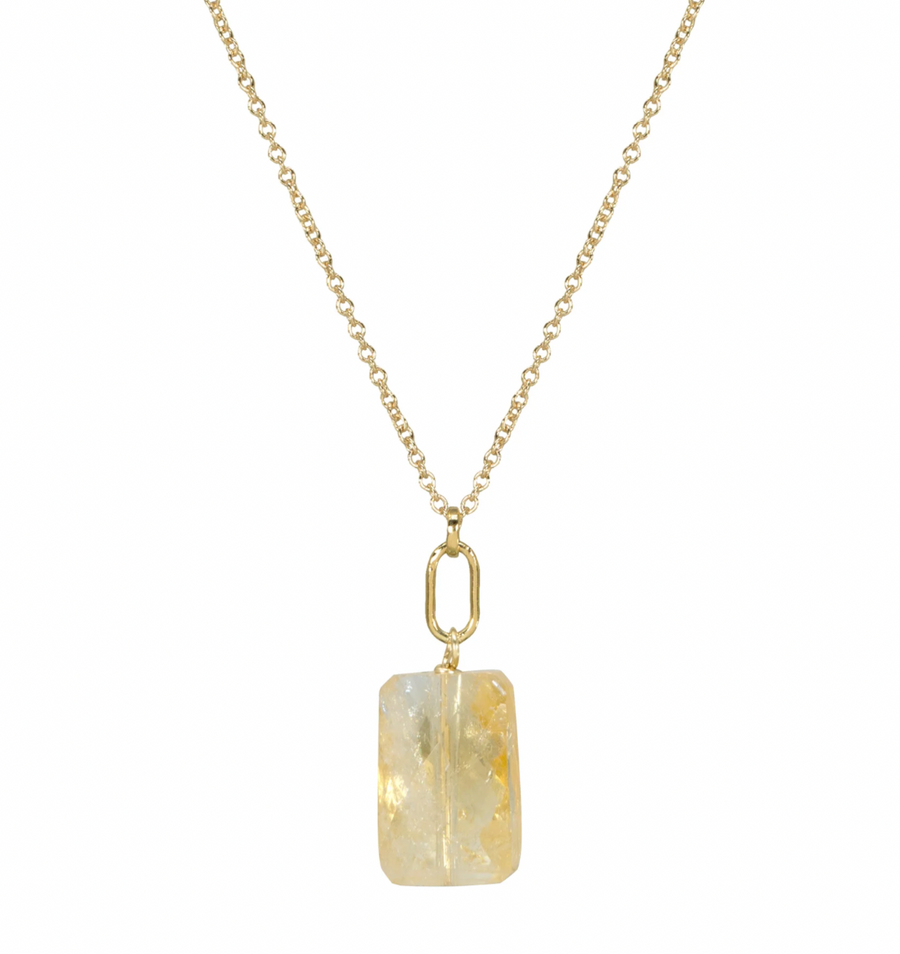 Dogeared Gold November Birthstone Citrine Necklace