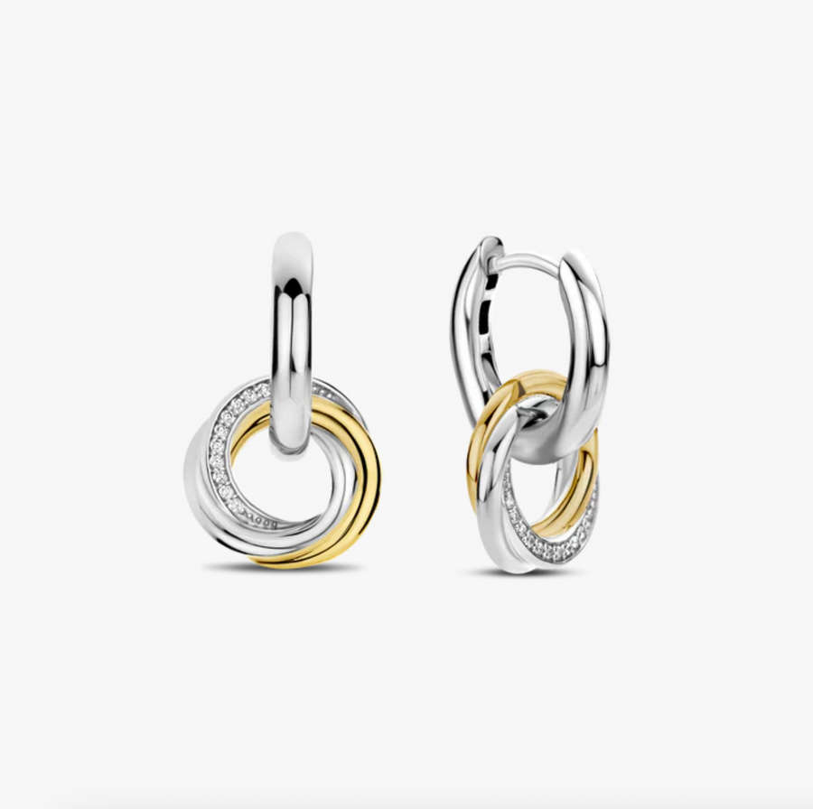 Ti Sento Textured Interplay Earrings