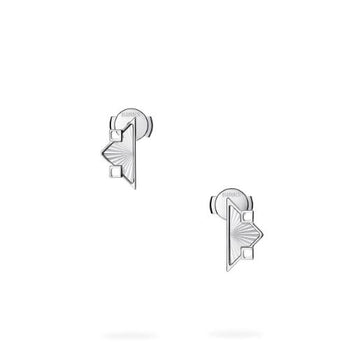 Birks Muse Guilloche Sterling Silver Symmetric Studs