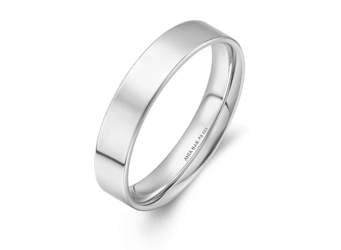 Ania Haie Silver 4mm Smooth Band Size 7.5