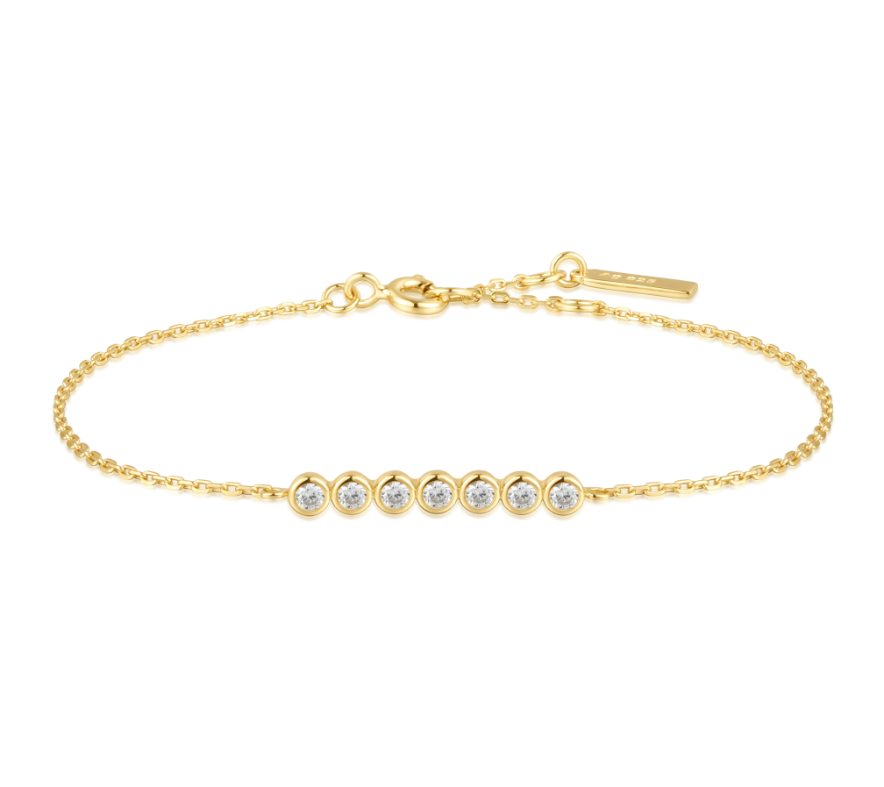 Ania Haie Gold Bezel Set Bracelet