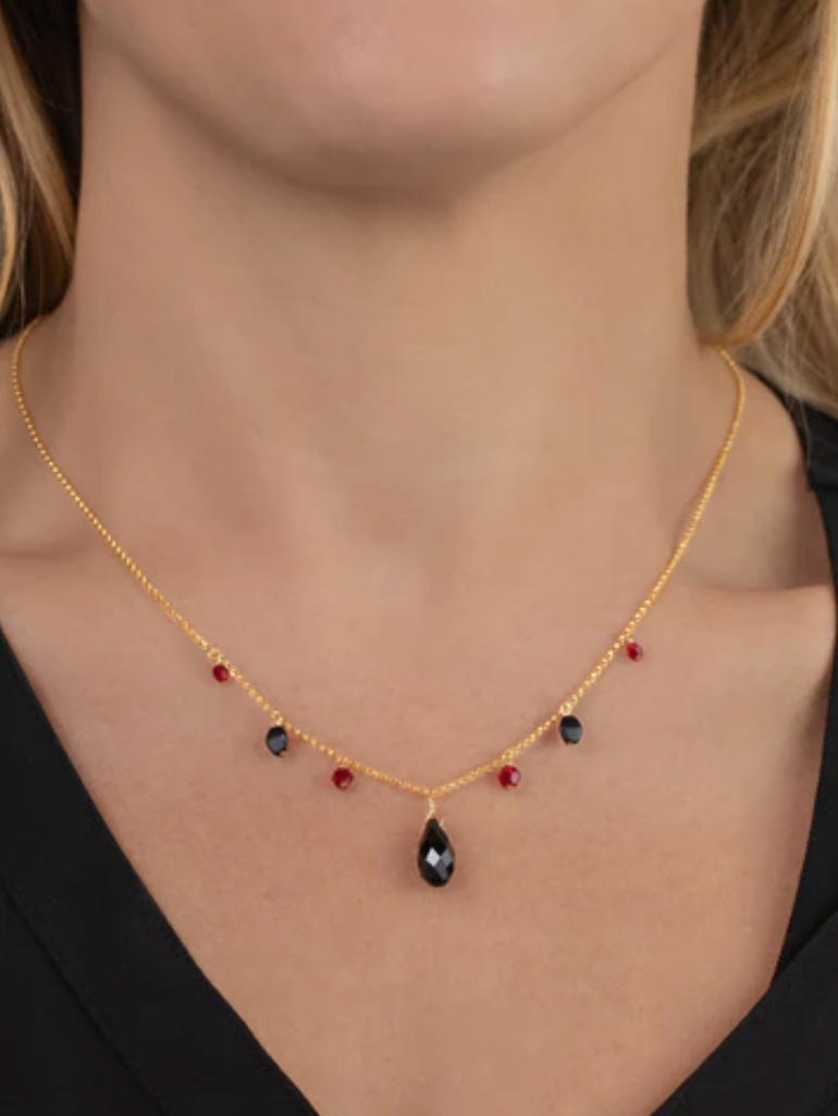 Holly Yashi Scarlet Onyx Victoria Necklace