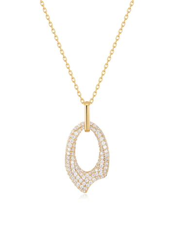 Ania Haie Gold Pave Arrow Necklace