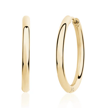 ARZ Steel Gold 25mm Hoop Earrings