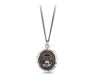 Pyrrha Silver Memento Mori 22 inch Necklace