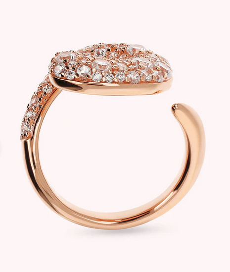 Bronzallure CZ Pave Swirl Ring Size 7.5