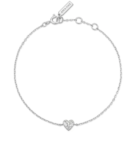 Ania Haie Silver Sweethear Pave Bracelet