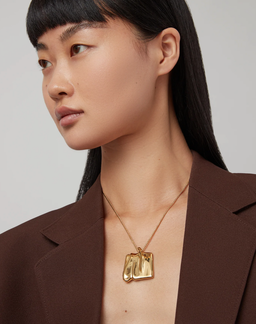 Jenny Bird Gold Large Sundra Pendant Necklace