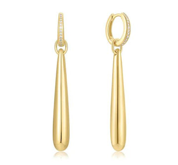 Ania Haie Gold Long Water Droplet Earrings