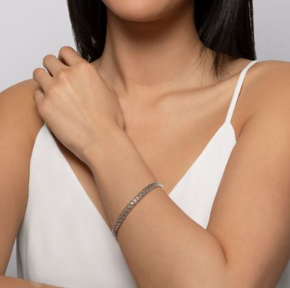 Birks Silver Muse Narrow Bangle