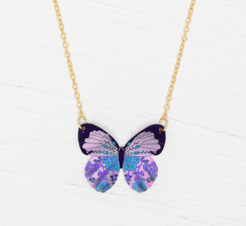 Holly Yashi Radiant Purple Blooming Butterfly Necklace