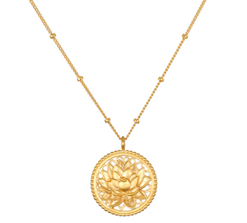 Satya Gold Blessed Beginning Lotus Necklace