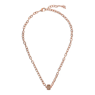 Bronzallure Pave Pendant Rolo Chain Necklace