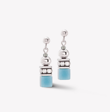 Coeur De Lion Ice Blue Sphere Earrings