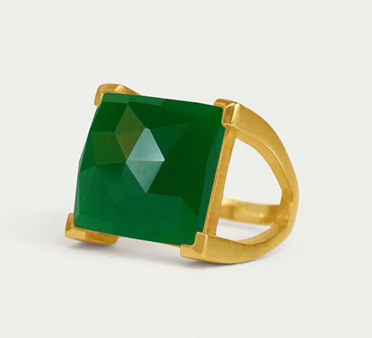 Dean Davidson Green Onyx Plaza Ring Size 7