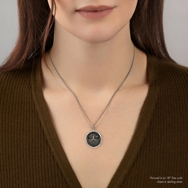 Pyrrha Silver Family Roots 18 inch Necklace