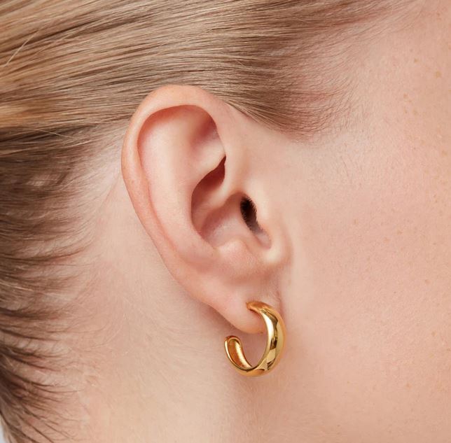 Jenny Bird Gold Small Staple Hoops