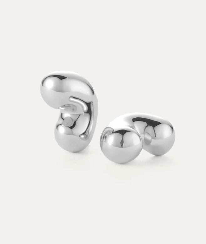 Jenny Bird Silver Eliza Puff Earrings