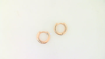 Kurshuni Rose Gold 12mm Tube Hubggie Hoops