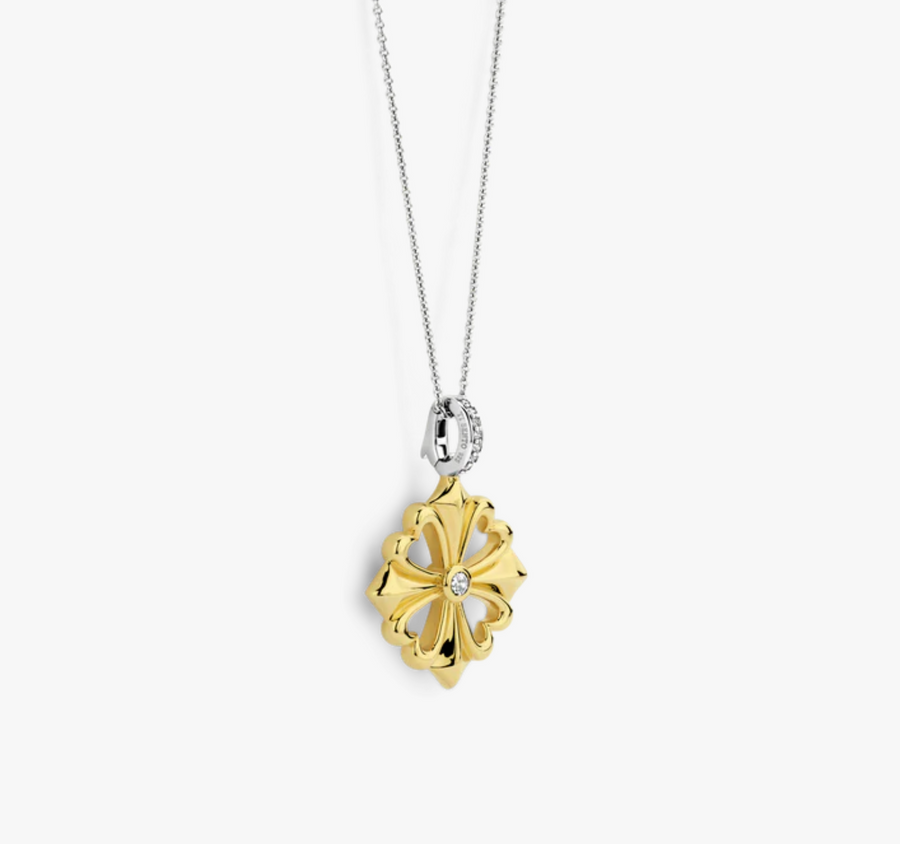 Ti Sento Gold Touch Of Luck Clover Necklace