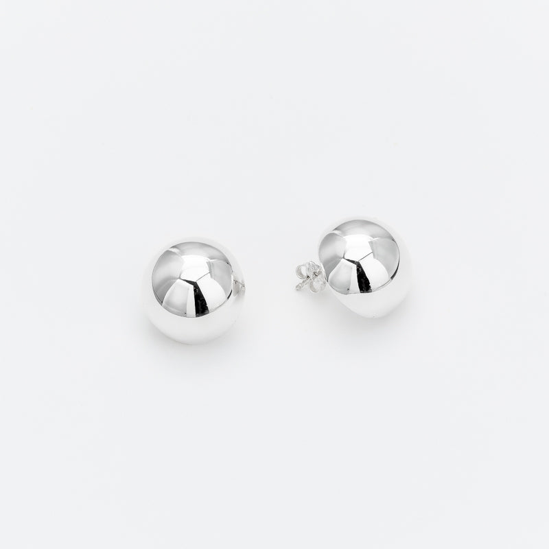 Marseille Sterling Silver Half Dome Button Studs
