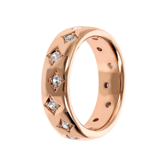 Bronzallure Scattered Star Ring Size 8