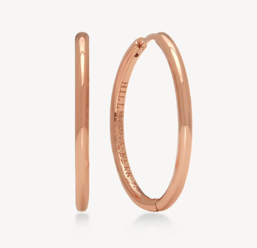 Hillberg And Berk Medium Rose Huggies