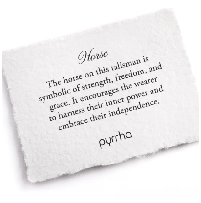 Pyrrha Silver Horse 18 inch Necklace