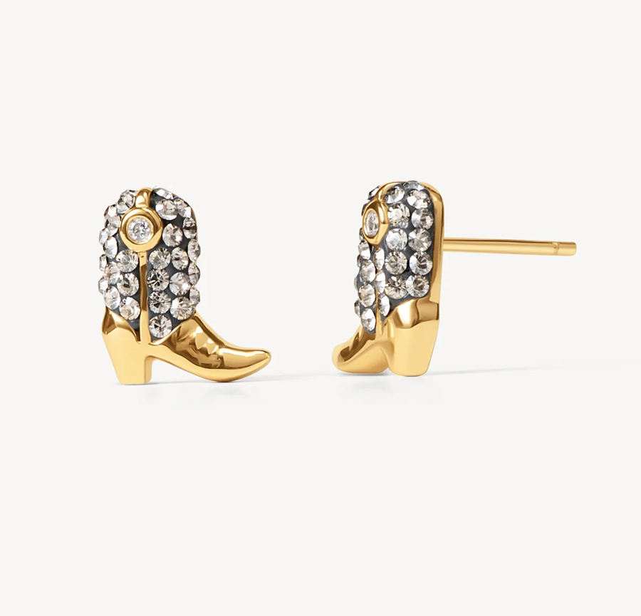 Hillberg And Berk Gold Ride Boot Sparkle Studs