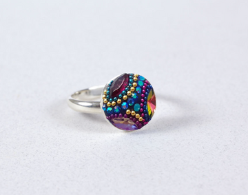 Mosaico Litmus Small Brilliant Moon Ring