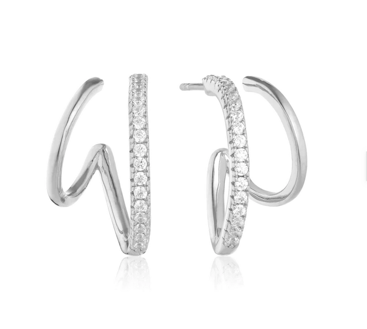 Sif Jakobs Silver 'Ellera' Large Double Hoops