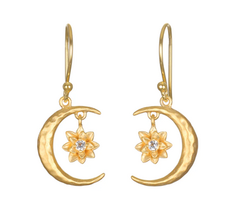 Satya 'Spirit In Transformation' Lotus Moon Earrings