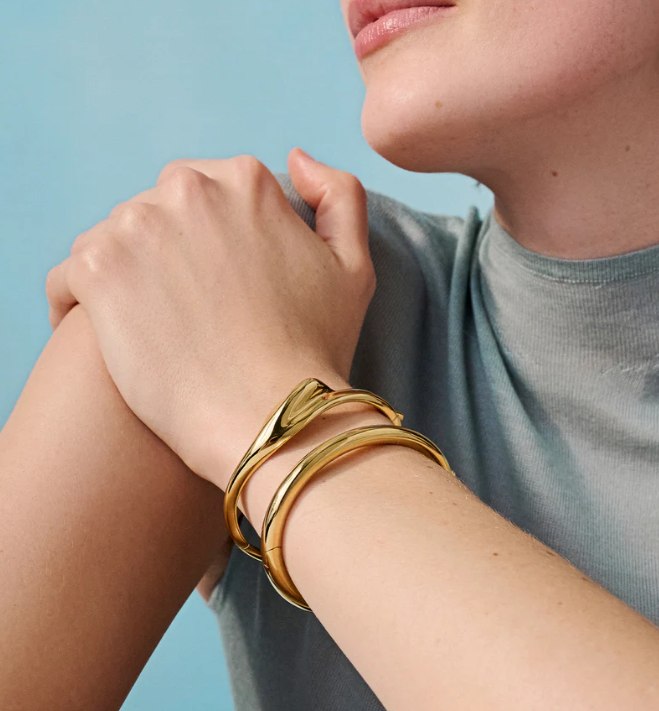 Jenny Bird Gold Medium Portia Bangle