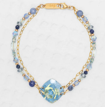 Holly Yashi Blue Elena Beaded Bracelet